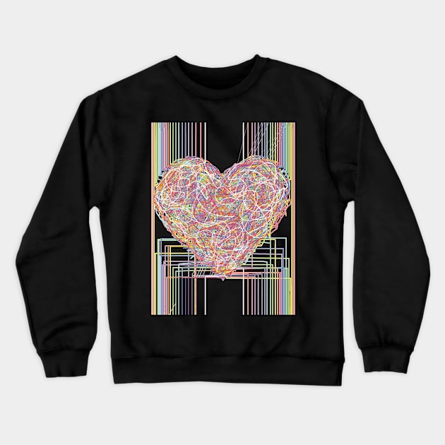 HEART CONNECTIONS Crewneck Sweatshirt by KARMADESIGNER T-SHIRT SHOP